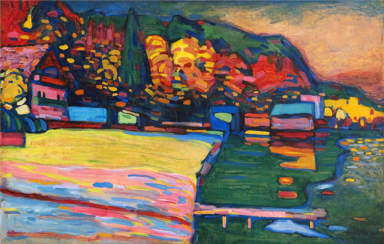 Lake Starnberg 1908 Wassily Kandinsky Abstract Oil Painting